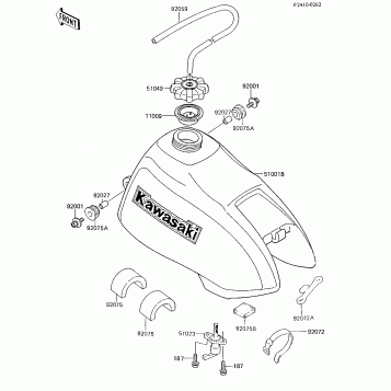 FUEL TANK ('85 KX80-E3)