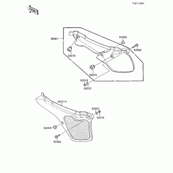 SIDE COVERS ('85 KX80-E3)
