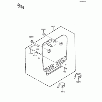 NUMBER PLATE ('85 KX80-E3)
