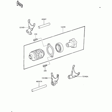 GEAR CHANGE DRUM & FORKS