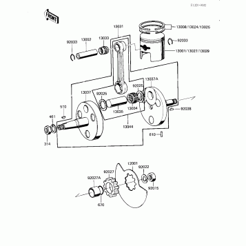 CRANKSHAFT/PISTON/ROTARY VALVE