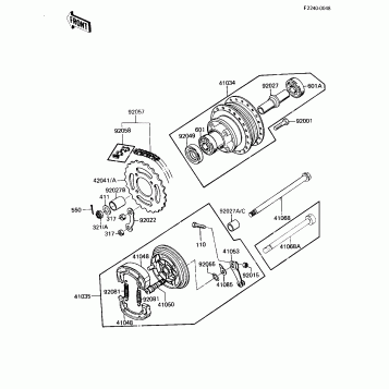 REAR HUB/BRAKE/CHAIN