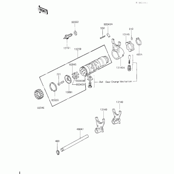 GEAR CHANGE DRUM & FORKS