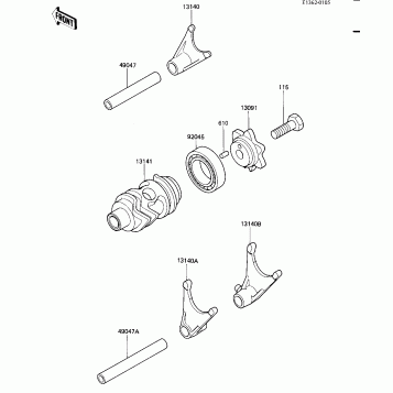 GEAR CHANGE DRUM & FORKS