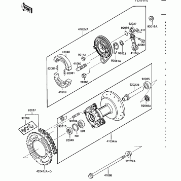 REAR HUB/BRAKE/CHAIN