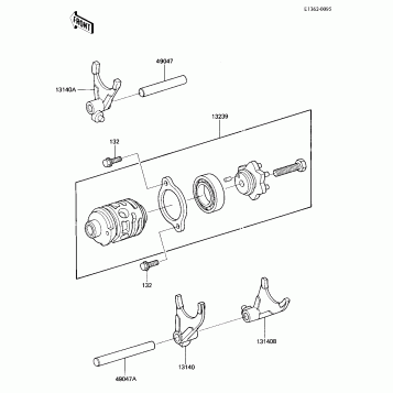 GEAR CHANGE DRUM & FORKS