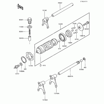 GEAR CHANGE DRUM & FORKS