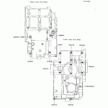 CRANKCASE BOLT & STUD PATTERN