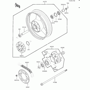 REAR WHEEL/HUB/CHAIN