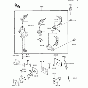 IGNITION SWITCH/LOCKS/REFLECTORS