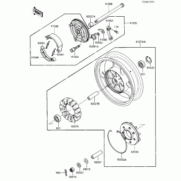 REAR WHEEL/HUB/BRAKE