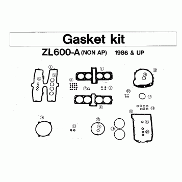 GASKET KIT (ZL600-A NON AP 1986 & UP)
