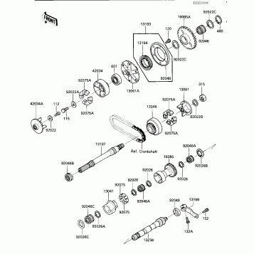 BALANCER/STARTER CLUTCH (E/NO.015993-)