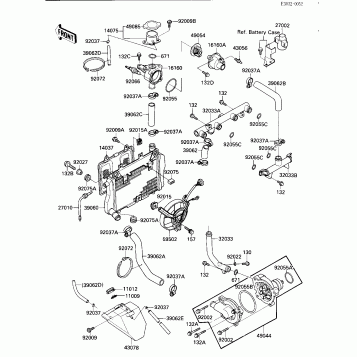RADIATOR/FAN/WATER PUMP (E/NO. 003102-)
