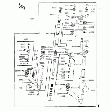 FRONT FORK (-F/NO. GA000320)(-F/NO. GB50