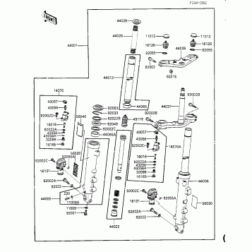 FRONT FORK (F/NO. GA000321-)(F/NO. GB503