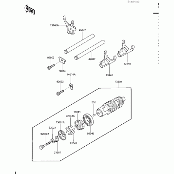 GEAR CHANGE DRUM & FORKS