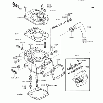 CYLINDER HEAD/CYLINDER/REED VALVE
