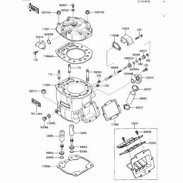 CYLINDER HEAD/CYLINDER/REED VALVE