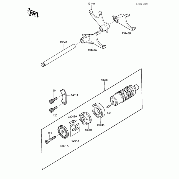 GEAR CHANGE DRUM & FORKS