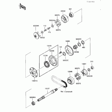 GENERATOR SHAFT/STARTER CLUTCH