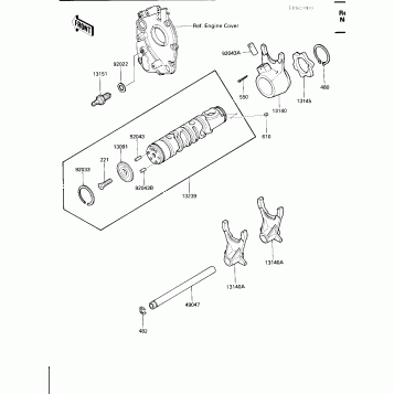 GEAR CHANGE DRUM & FORKS