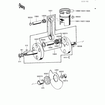 CRANKSHAFT/PISTON/ROTARY VALVE