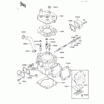 CYLINDER HEAD/CYLINDER/REED VALVE