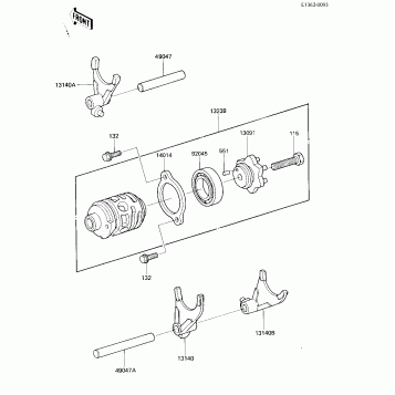 GEAR CHANGE DRUM & FORKS