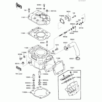 CYLINDER HEAD/CYLINDER/REED VALVE