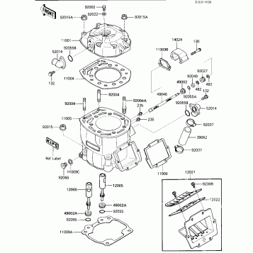 CYLINDER HEAD/CYLINDER/REED VALVE