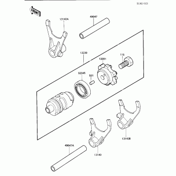 GEAR CHANGE DRUM & FORKS