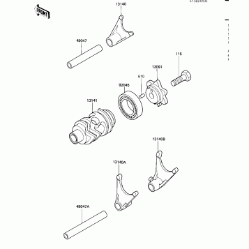 GEAR CHANGE DRUM & FORKS