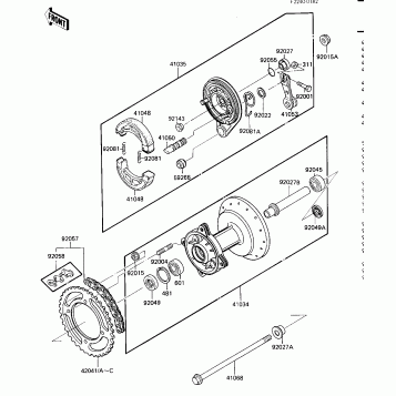 REAR HUB/BRAKE/CHAIN