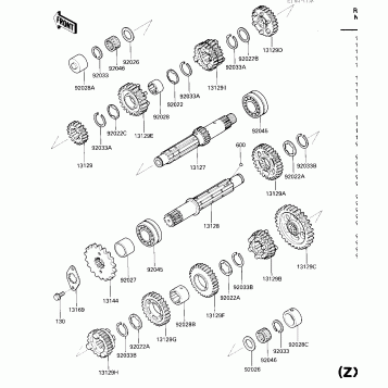 TRANSMISSION (ZX600AE046301-051055)