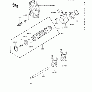 GEAR CHANGE DRUM & FORKS