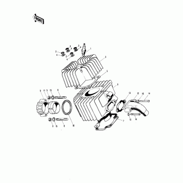 CYLINDER HEAD/CYLINDER ('71-'75)