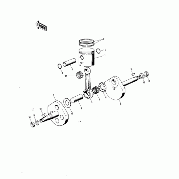 CRANKSHAFT/PISTON ('71-'75)