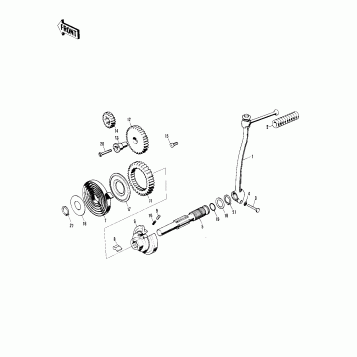 KICKSTARTER MECHANISM ('71-'75)