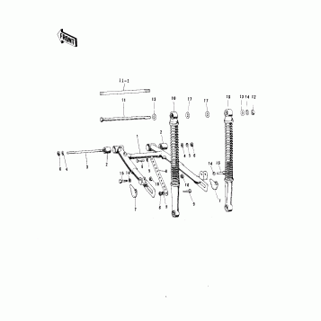 SWING ARM/SHOCK ABSORBERS ('71-'75)
