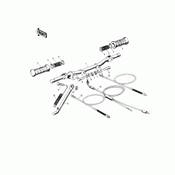 FOOTRESTS/STAND/CABLES ('71-'75)