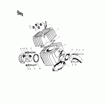 CYLINDER HEAD/CYLINDER ('76-'80)