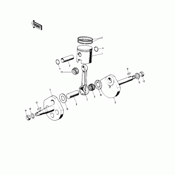 CRANKSHAFT/PISTON ('76-'80)
