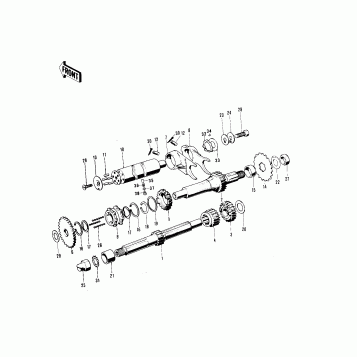 TRANSMISSION/CHANGE DRUM ('76-'80)