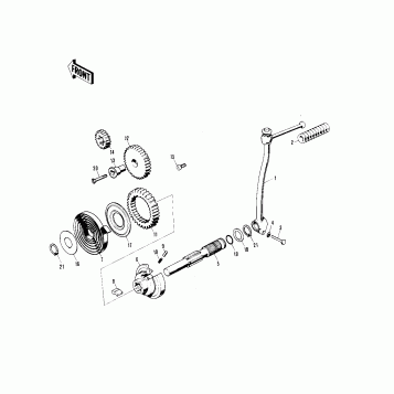 KICKSTARTER MECHANISM ('76-'80)
