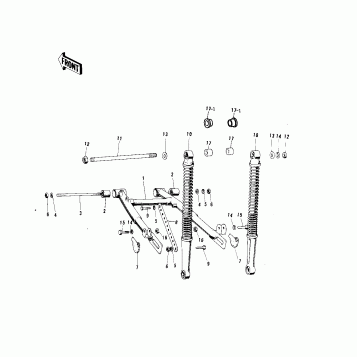 SWING ARM/SHOCK ABSORBERS ('76-'80)