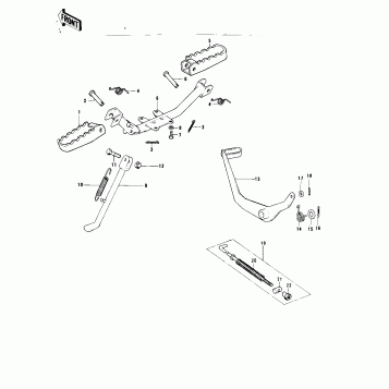 FOOTRESTS/STAND/BRAKE PEDAL