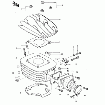 CYLINDER HEAD/CYLINDER/REED VALVE