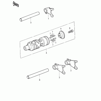 GEAR CHANGE DRUM & FORKS
