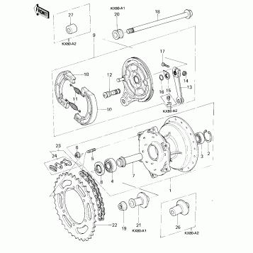 REAR HUB/BRAKE/CHAIN